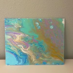 “Dazzling Dream” Canvas panel pour art 8”x10”